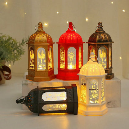 Eid Mubarak LED Wind Lamp Ornament Islam Muslim Party Decor Supplies Ramadan Wind Lantern Eid Decoration for Home Party Gift